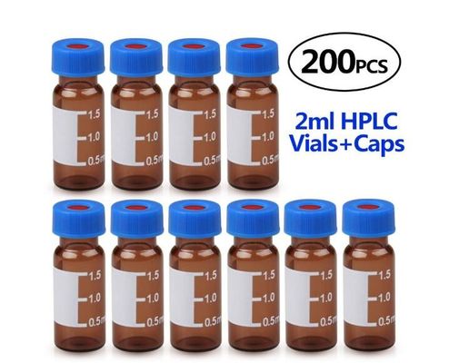 قاعدة مسطحة 1.5 مل قارورة زجاجية منخفضة البورسليكات HPLC