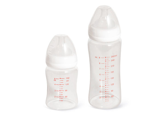 مقاومة للصدمات الحرارية 260 مللي ISO9001 زجاجات أطفال خالية من Bpa
