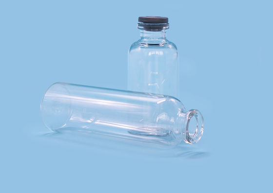 Crimp Liquid Medicine ISO14001 OD24 زجاجة العنبر الزجاجية